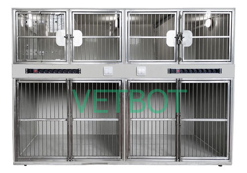 Jaula veterinaria modular - №80595  - Vetbot - de polipropileno / con rueda de correr