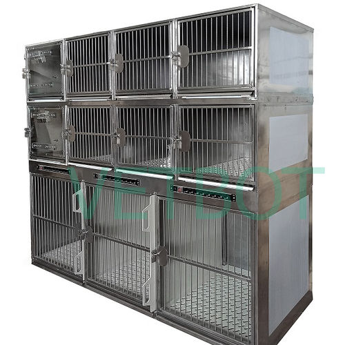 Jaula veterinaria para gatos - №80608 - Vetbot - para perros / modular / de acero inoxidable