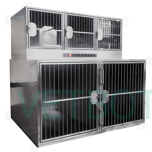 Jaula veterinaria para gatos - №80601 - Vetbot - para perros / modular / de acero inoxidable