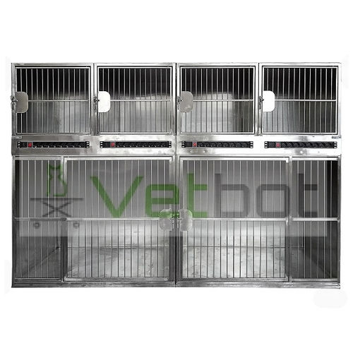 Jaula veterinaria para gatos - No.80624  - Vetbot - para perros / modular / de acero inoxidable