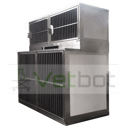 Jaula veterinaria modular - No.80636  - Vetbot - de polipropileno / con rueda de correr