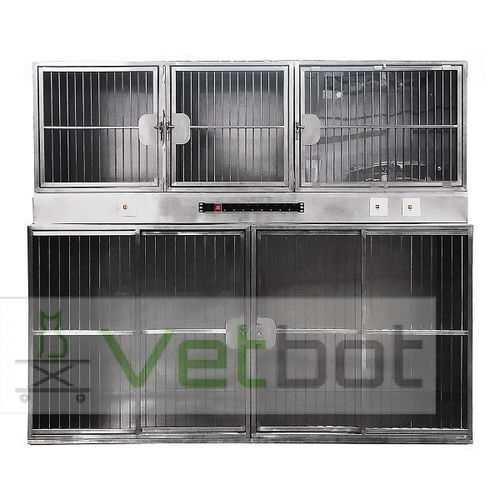 Jaula veterinaria modular - №80518.1 - Vetbot - de acero inoxidable