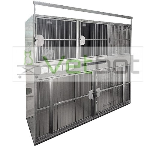 Jaula veterinaria modular - №80553  - Vetbot - de polipropileno / con rueda de correr