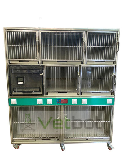 Jaula veterinaria para gatos -   VST-7  - Vetbot - para perros / modular / de acero inoxidable