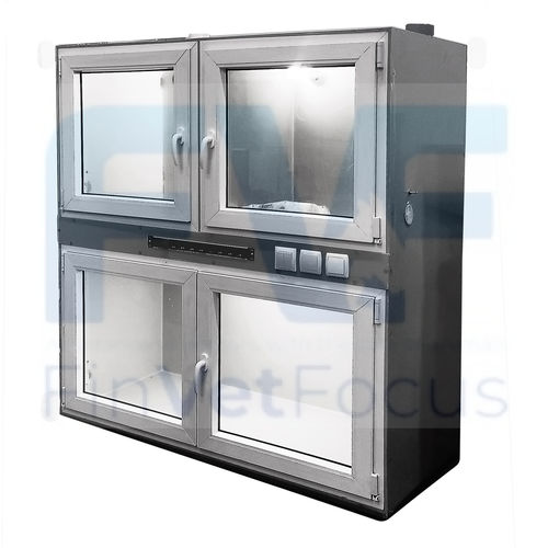Jaula veterinaria de aislamiento - 80577 - Vetbot - modular / 3 compartimentos / con rueda de correr