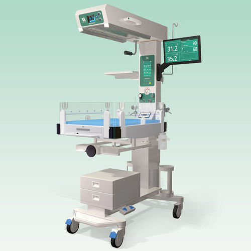 Plataforma calentadora para neonatos con ventilador - BabyLife® BLR-2100A - MEDICOR Elektronika - con monitor / con báscula / con almacenamiento