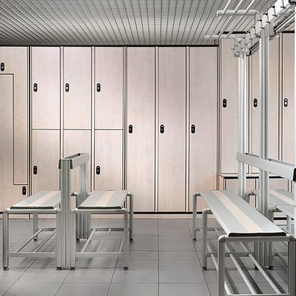 Banco para sala de espera - "LIGHT" SERIES - Patentverwag Italia Srl - para vestuario de hospital / modular / multiplaza