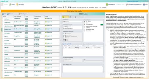 Módulo de software de gestión de bombas de infusión - Label Editor - Medima - médico / procesos basados en la web