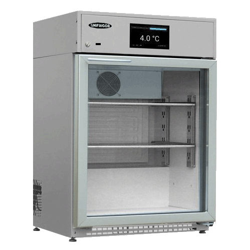 Refrigerador médico - M-VPV 140 IoTty - unifrigor - de tipo armario / con 1 puerta / con puerta de cristal