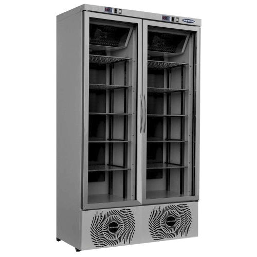 Refrigerador de laboratorio - M-COMBI 680 VP+VP IoTty - unifrigor - de tipo armario / con 2 puertas / con puerta de cristal