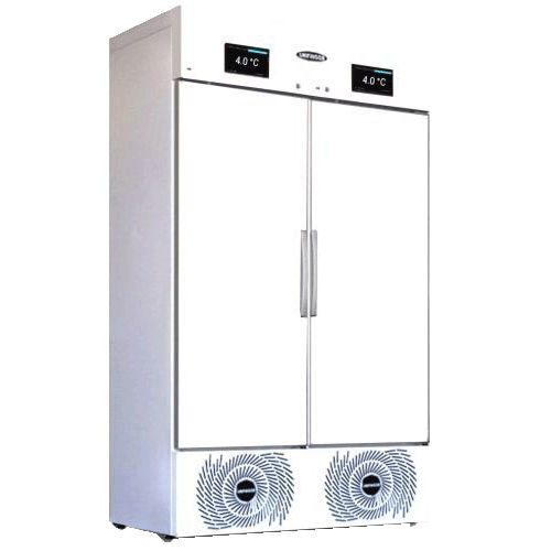 Congelador de laboratorio - M-COMBI 650 AP+AN IoTty - unifrigor - de tipo armario / con 2 puertas / de acero inoxidable