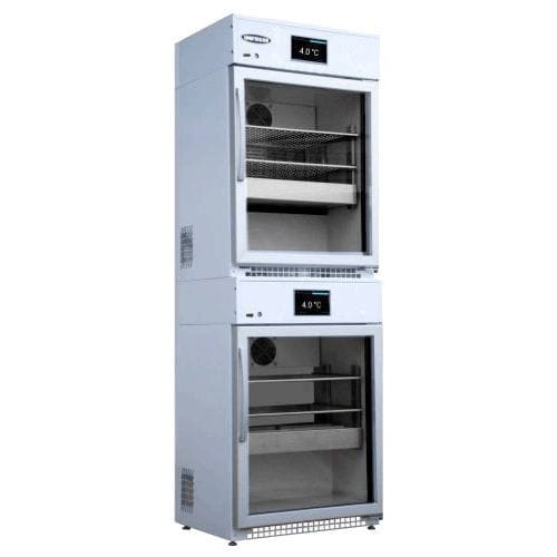 Refrigerador de laboratorio - M-COMBI 280 VP+VP IoTty - unifrigor - de tipo armario / con 2 puertas / con puerta de cristal