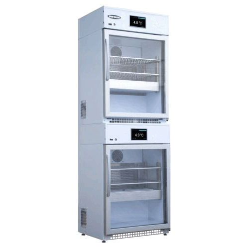 Congelador de laboratorio - M-COMBI 280 VP+VN IoTty - unifrigor - de tipo armario / con 2 puertas / con puerta de cristal