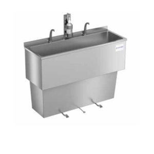 Fregadero médico - CS2  - CIROLDI SPA - 2 estaciones / de acero inoxidable / con pedal