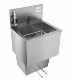 Fregadero 1 estación - CS8 - CIROLDI SPA - de acero inoxidable / con pedal