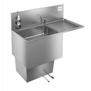 Fregadero 1 estación - CS10  - CIROLDI SPA - de acero inoxidable / con escurridor / con pedal