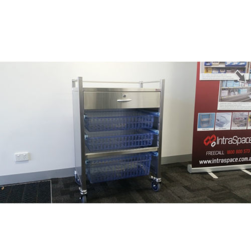 Carro médico - IMSST-BASKET1/D - IntraSpace - para instrumental / para transporte / de almacenamiento
