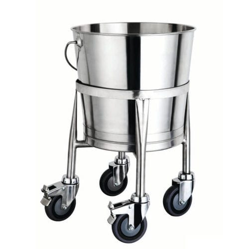 Portacuencos con ruedas - IMSST- BUCKET - IntraSpace - de acero inoxidable