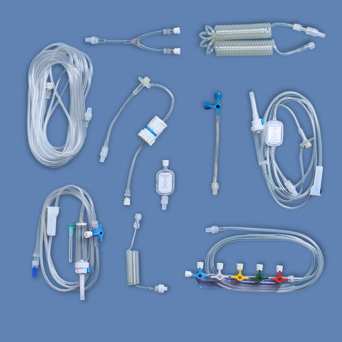 Set de perfusión de poliuretano - Tecnoline - con cámara de goteo / con conector en Y / con grifo