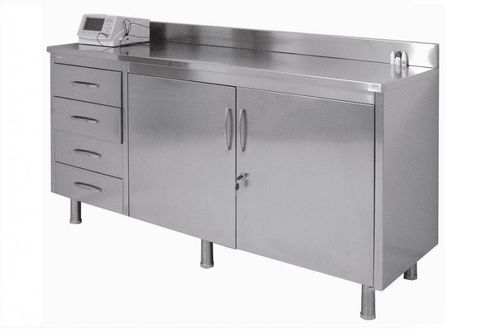 Armario para sala de operaciones - YIBTECH AML 01 - Yiber Elektronik - con cajón / de acero inoxidable / con 2 puertas