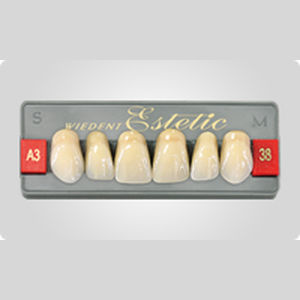 Prótesis dental de fibra acrílica - Wiedent Estetic Upper  - Wiedent - de los dientes anteriores