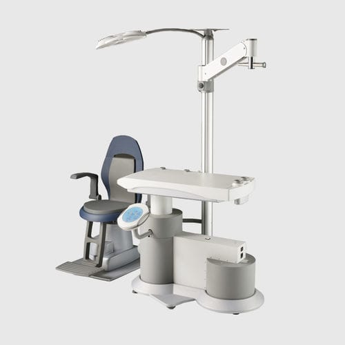 Unidad de refracción - ONE - Meccanottica Mazza - para control / con sillón / con estantes