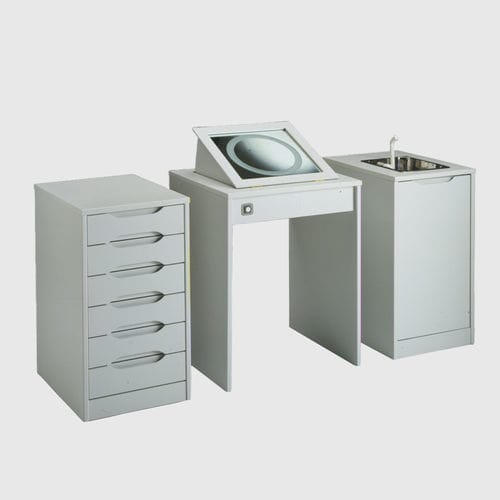 Mesa de laboratorio modulable - 50.000.10 - Meccanottica Mazza - con fregadero