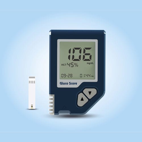 Glucómetro automático - Gluco Score - Sensa Core Medical Instrumentation Pvt. Ltd. - hematocrito