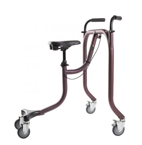 Andador con ruedas con 4 ruedas - BiKube - ErgoConcept - con asiento / plegable
