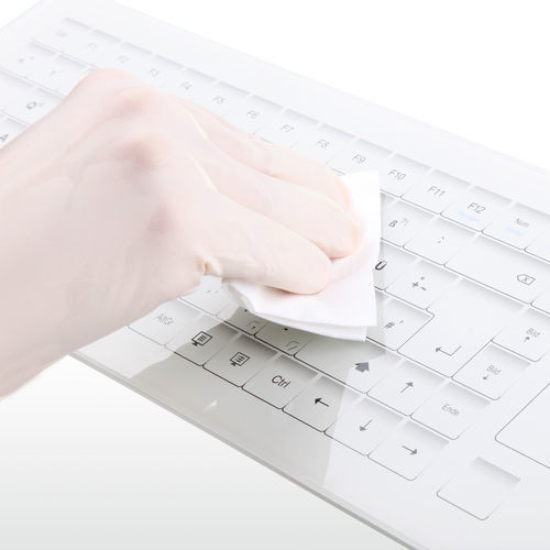 Teclado con alfombrilla táctil - HospiTouch - PrehKeyTec GmbH - con puntero / de vidrio / USB