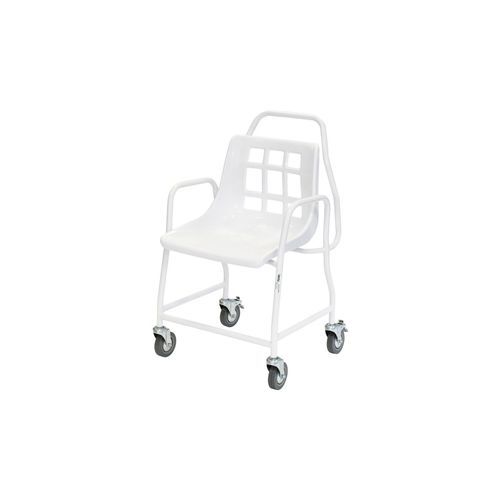 Silla de ducha con reposabrazos - ALT-BE002 - Alerta Medical - con ruedas / con respaldo
