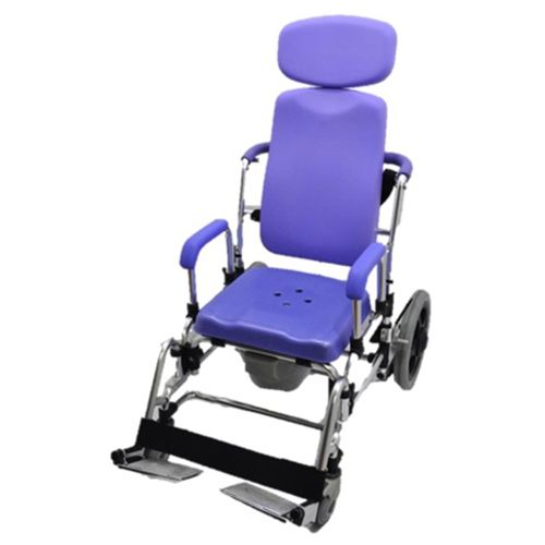 Silla de ducha con reposabrazos - HS6115-PL - Forever Young Enterprise - con reposapiés / con apertura higiénica / con cubo