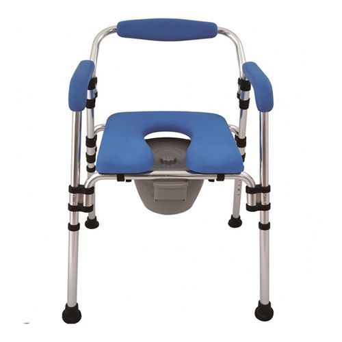 Silla de ducha con reposabrazos - HT2094-BL - Forever Young Enterprise - con apertura higiénica / de altura variable / plegable