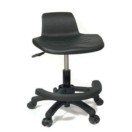 Silla de laboratorio - SL1-P - Sunjoy Enterprises - con ruedas / sin respaldo / con forma de silla de montar