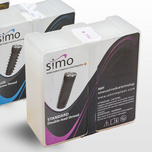 Implante dental cilíndrico - Standard DOUBLE-LEAD THREAD - AMT srl - de titanio / interno