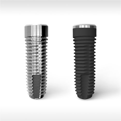 Implante dental cilíndrico - MINI - Double-lead thread  - AMT srl - de titanio