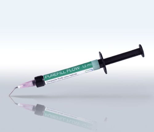 Material dental de composite fluido - PUREFILL FLOW BIO+ - ELSODENT - de composite híbrido / para restauración dental / biocompatible
