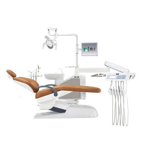 Unidad dental con sillón eléctrico - FODE-X3 - Fomos Medical Instrument ltd. - con monitor / con portainstrumentos / con luz