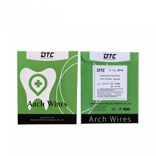 Hilo ortodóntico redondo - S111-12U - Hangzhou DTC Medical Apparatus - rectangular / de acero inoxidable