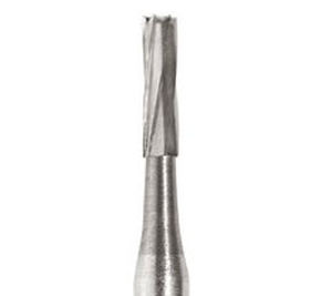 Fresa para odontología - Flat Fissure Plain - Johnson-Promident - de corte / recta