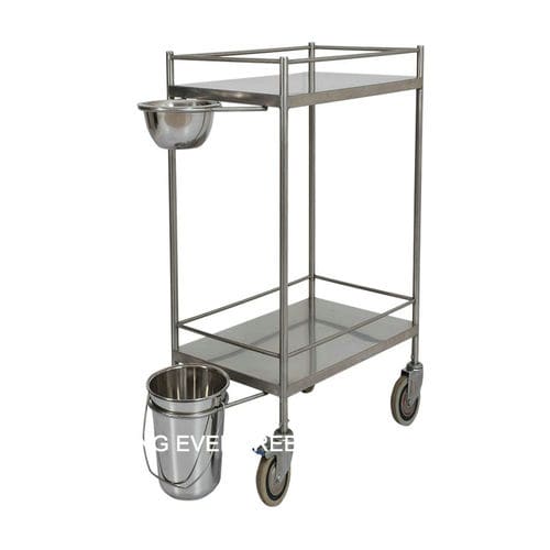 Carro para apósitos - Wujiang Evergreen - 2 estantes / con papelera / con portacuencos