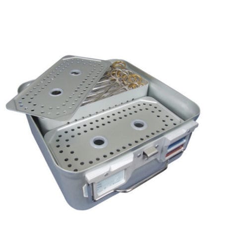 Recipiente de esterilización para instrumental - 13-1119 - Thempson - de aluminio / enrejado