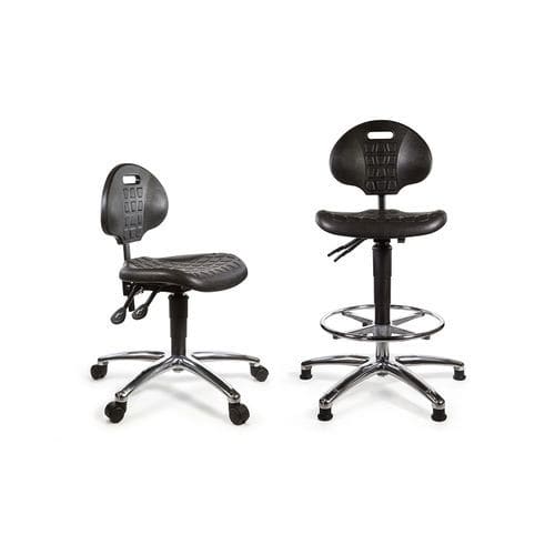 Silla de laboratorio - TECHSIT C-TECH PU - Hospital Aids - para adulto / con ruedas / de altura variable