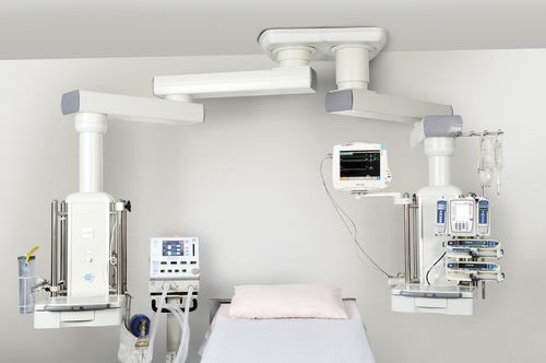 Brazo doble de distribución de techo - HU6-T22 - Hutz Medical - para cuidados intensivos / articulado