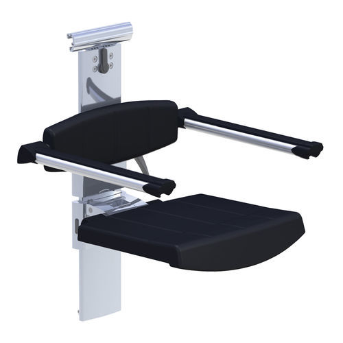 Asiento de ducha con respaldo - 31-142-*-A - Profilo Smart LTD. - de pared / de altura variable / plegable