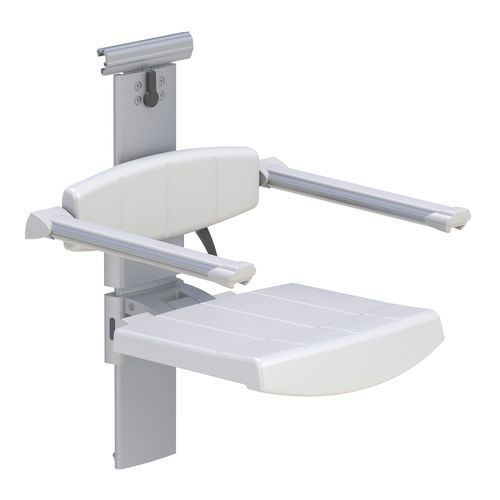 Asiento de baño con respaldo - 31-142-*-A - Profilo Smart LTD. - con reposabrazos / de altura variable / plegable