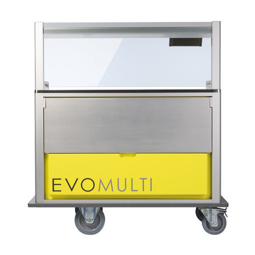 Carro para transporte - EVOMULTI - Rational Production Srl - para comidas / de distribución de bandejas / con estante