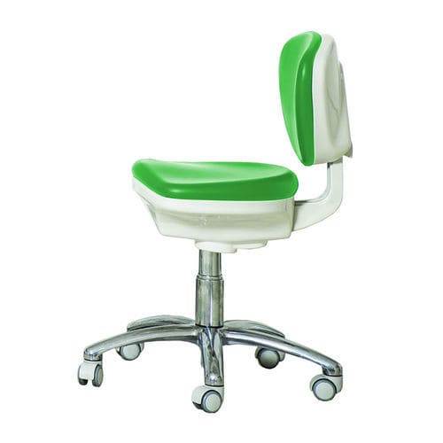 Taburete para consulta médica - Star - S.M.D. Stern Podia - de altura variable / con ruedas / con respaldo regulable
