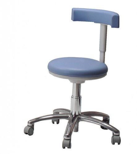 Taburete para consulta médica - Roll - S.M.D. Stern Podia - de altura variable / con ruedas / con respaldo regulable