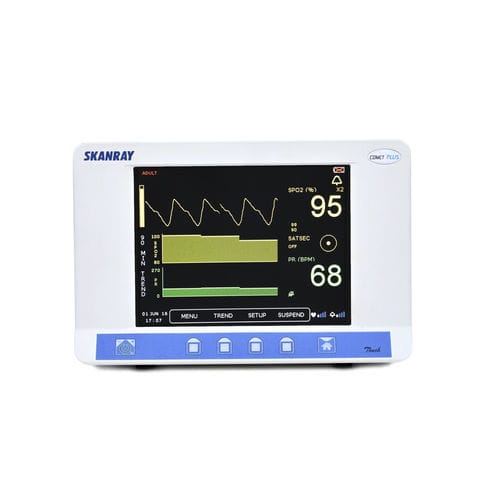 Pulsioxímetro de mesa - Comet Plus - Skanray Technologies - médico / alimentado por batería / con sensor separado